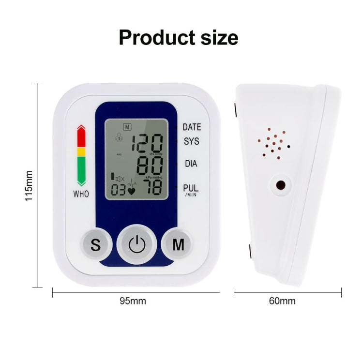 ZK-B02   Automatic Digital Upper Arm Blood Pressure Monitor Sphygmomanometer Pressure Gauge Heart Beat Rate Meter Tonometer Pulsometer
