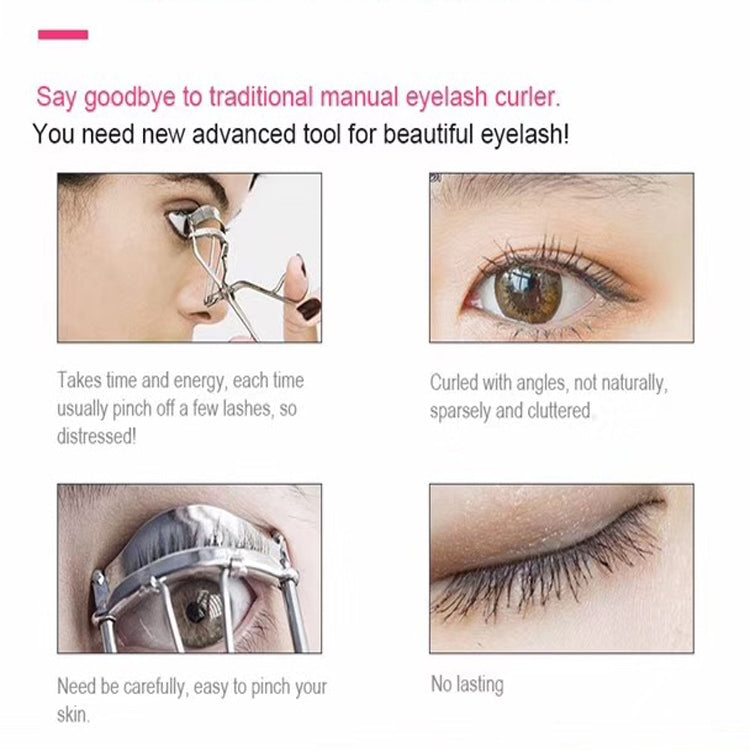 Duosi DY-102 Portable Pen Style Heated Long-Lasting Electric Ironing   Eyelash Curler USB Rechargeable Electric Heated Makeup   Curling Clip