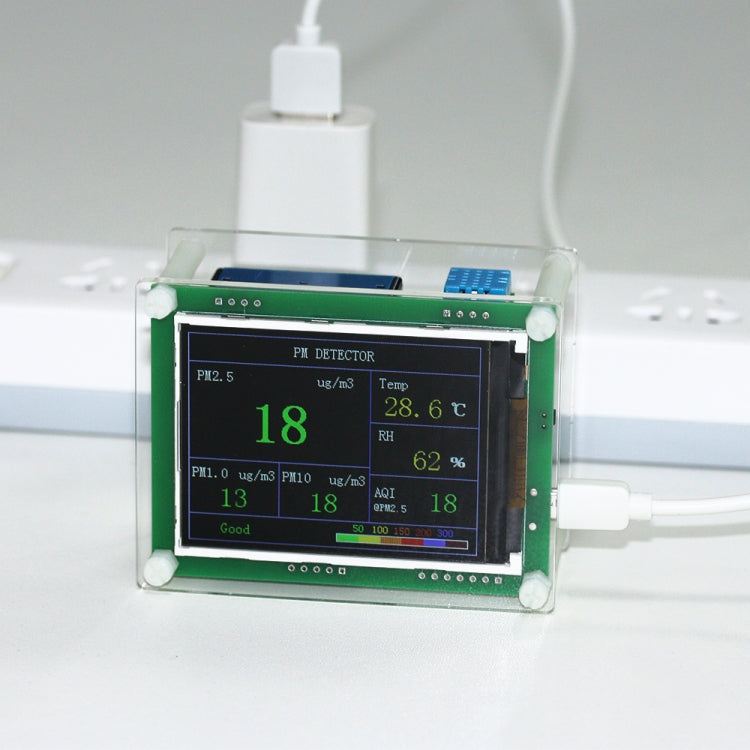 PMS5003  Car PM2.5 Detector Tester Meter Air Quality Monitor Home Gas Thermometer Analysis For Home Car Office Outdoors