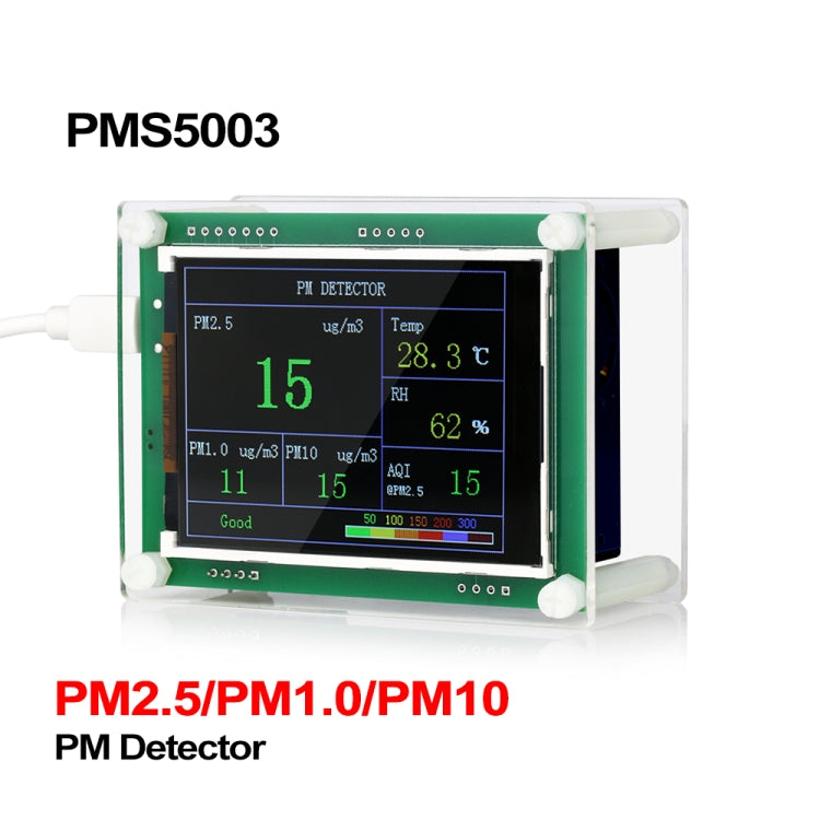 PMS5003  Car PM2.5 Detector Tester Meter Air Quality Monitor Home Gas Thermometer Analysis For Home Car Office Outdoors