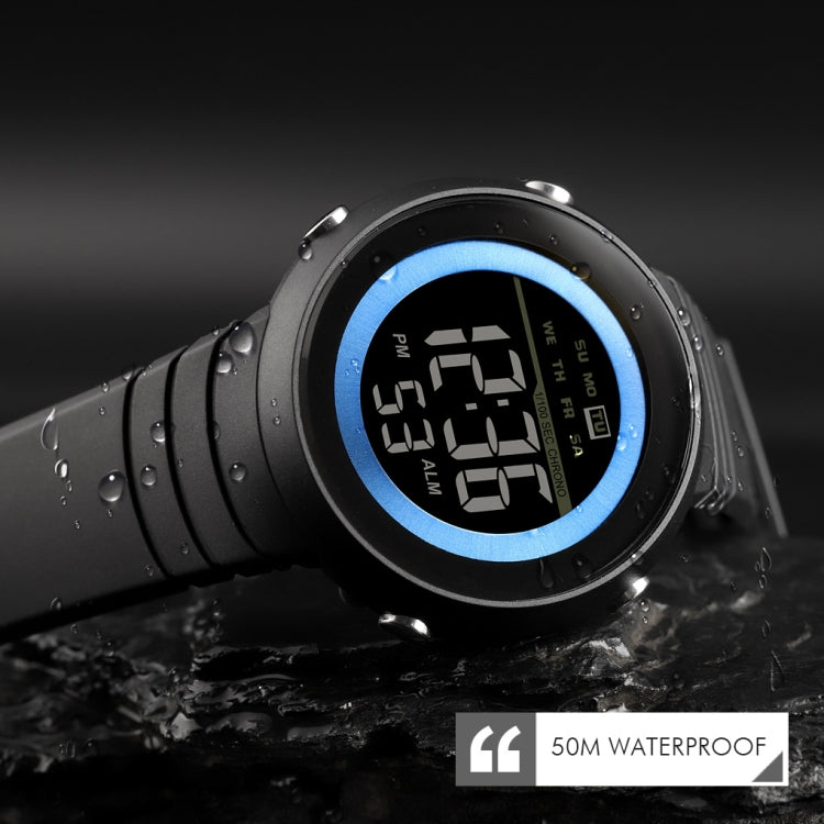 SKMEI 1497 Fashion Simple Backlight Single Display Electronic Watch Timing Alarm Watch