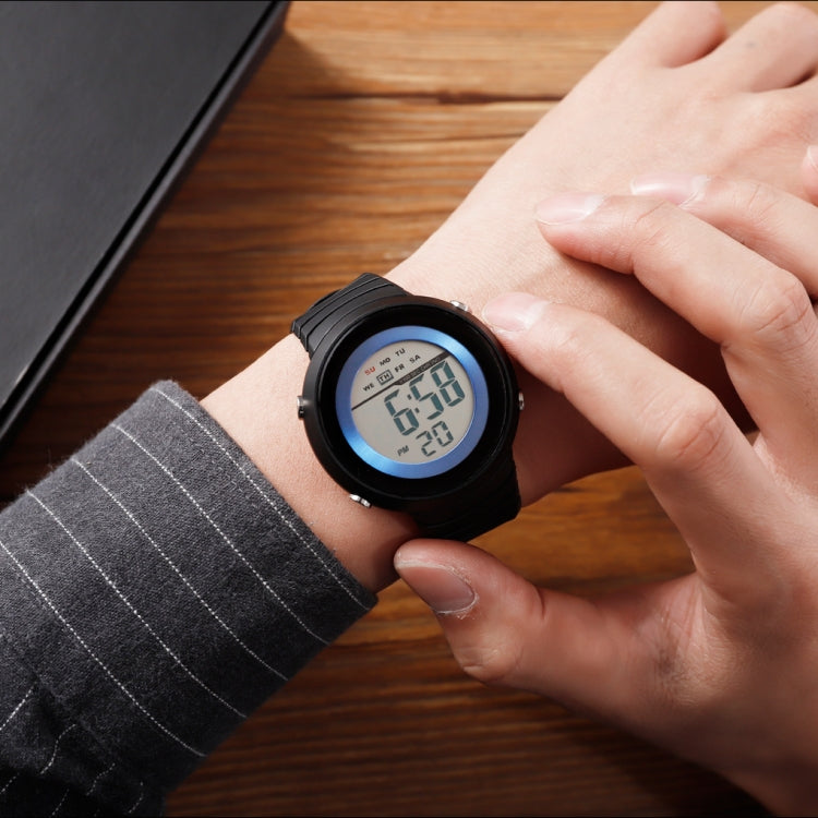 SKMEI 1497 Fashion Simple Backlight Single Display Electronic Watch Timing Alarm Watch