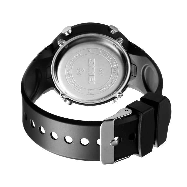 SKMEI 1497 Fashion Simple Backlight Single Display Electronic Watch Timing Alarm Watch