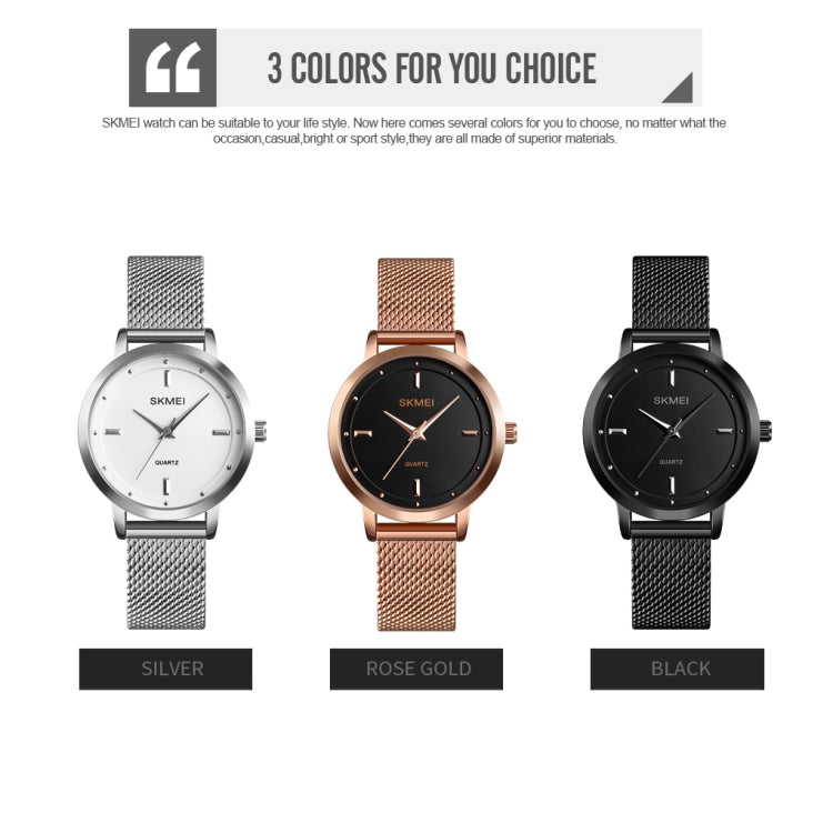 SKMEI 1528 Simple Fashion Lady Watch Casual Netting Scale