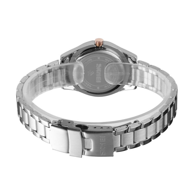 SKMEI 1534 elegant waterproof quartz steel band watch with diamond inlay