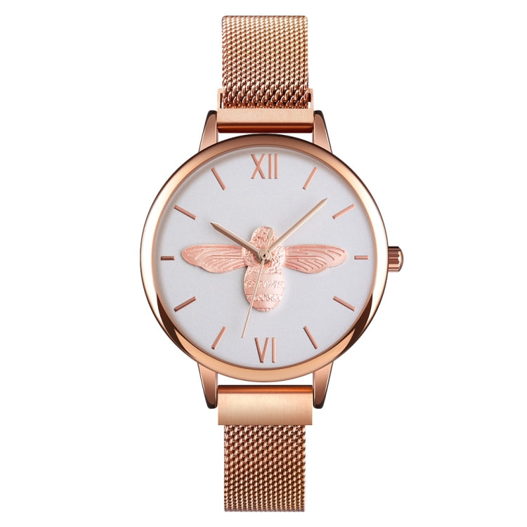 Skmei 9212 Fashion Lady Quartz Watch Student Female Temperament Waterproof Magnetic Suction Net Belt Watch