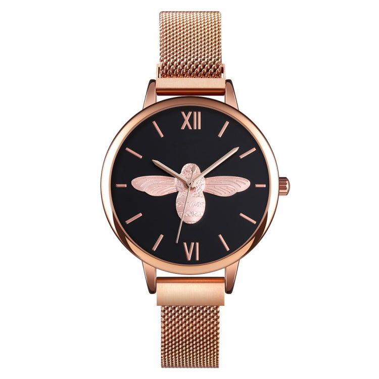 Skmei 9212 Fashion Lady Quartz Watch Student Female Temperament Waterproof Magnetic Suction Net Belt Watch