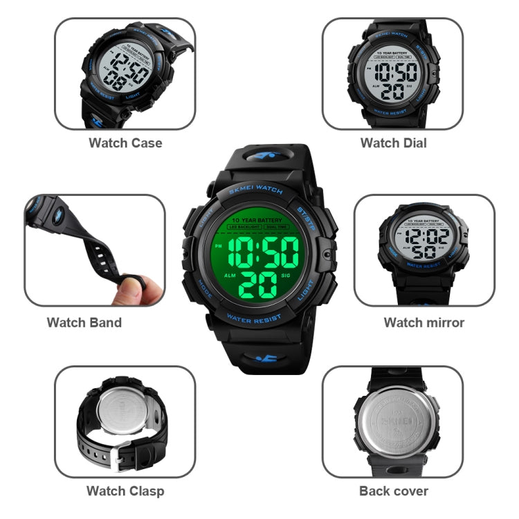 Skmei 1562 Multi Function Outdoor Sports Waterproof Student Electronic Watch Ten Year Battery Mens Watch