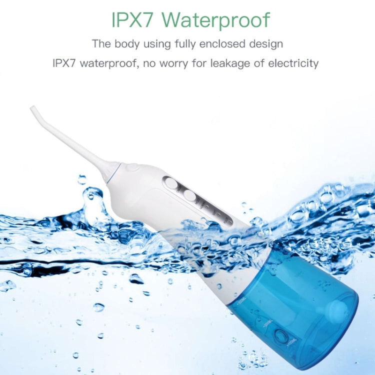 Wireless Water Floss Cleaner Portable 1400mAh USB-Rechargeable Water Flosser IPX7 Waterproof Oral Irrigator, Water Tannk Capacity: 300ML