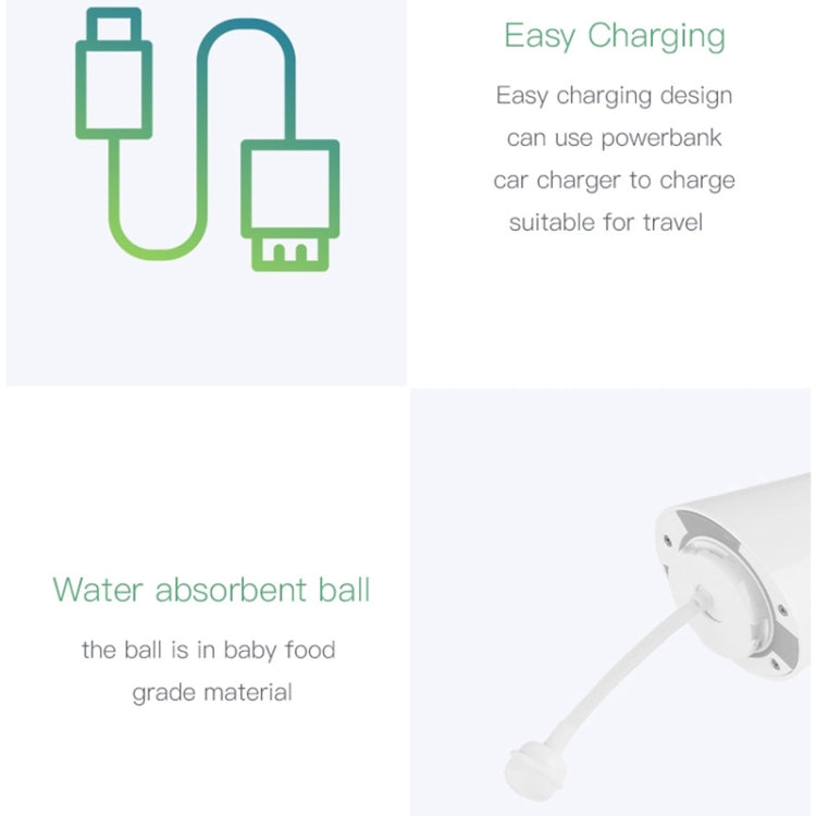 Wireless Water Floss Cleaner Portable 1400mAh USB-Rechargeable Water Flosser IPX7 Waterproof Oral Irrigator, Water Tannk Capacity: 300ML