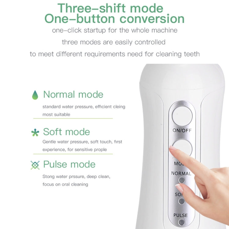 Wireless Water Floss Cleaner Portable 1400mAh USB-Rechargeable Water Flosser IPX7 Waterproof Oral Irrigator, Water Tannk Capacity: 300ML