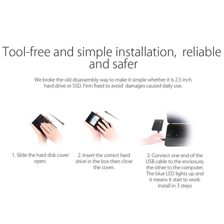ORICO 2588US3-V1 2.5 inch USB3.0 Hard Drive Enclosure