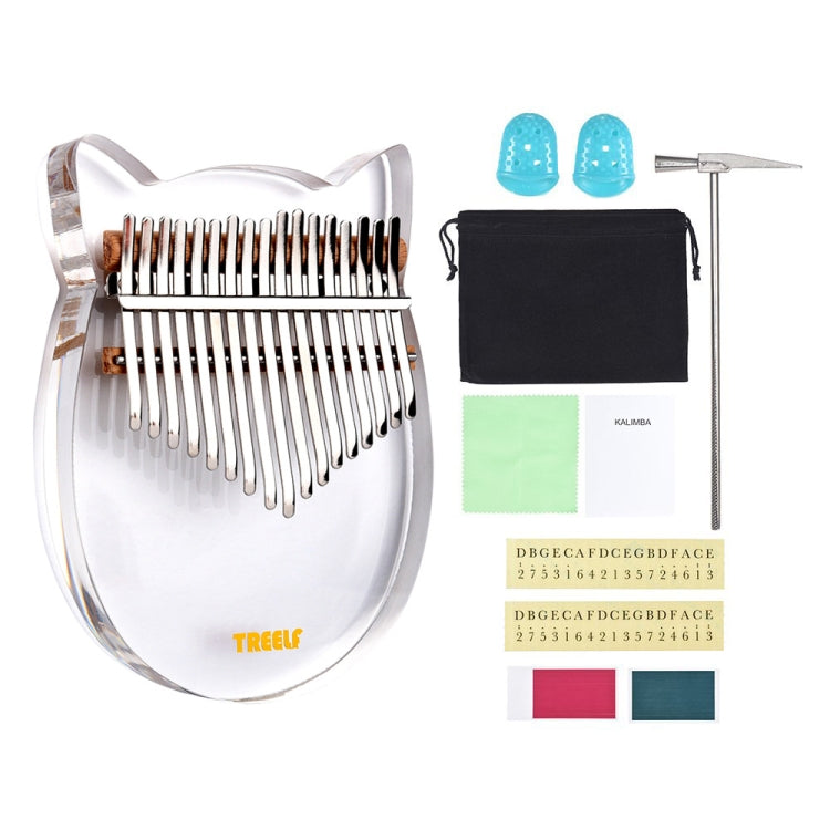 Crystal Thumb Piano 17 Tone Acrylic Glass Transparent Karinba