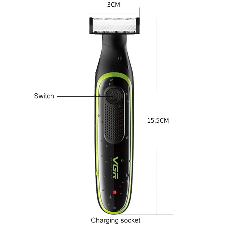 VGR V-017 10W USB Men Minimalist Small T Shaver