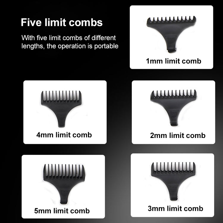 VGR V-030 10W USB Cutter Head Engraving Electric Hair Clipper with 5 Limit Combs