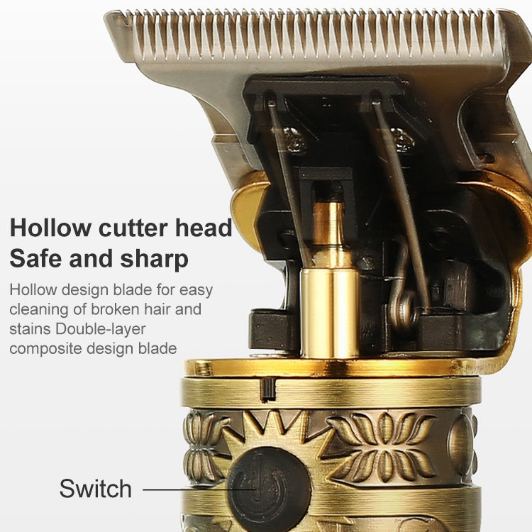 VGR V-228 5W USB Retro Engraving Hair Clipper with LED Digital Display