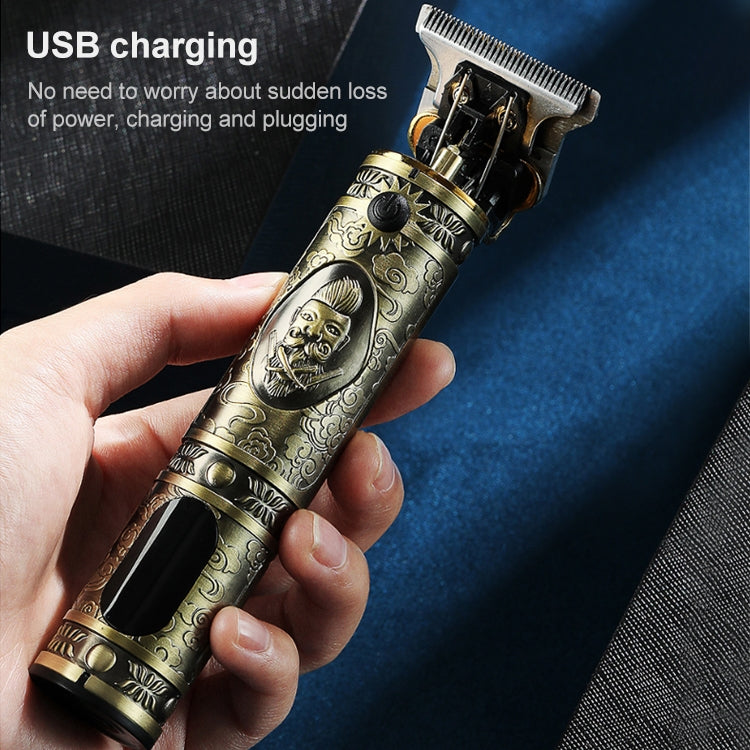 VGR V-228 5W USB Retro Engraving Hair Clipper with LED Digital Display