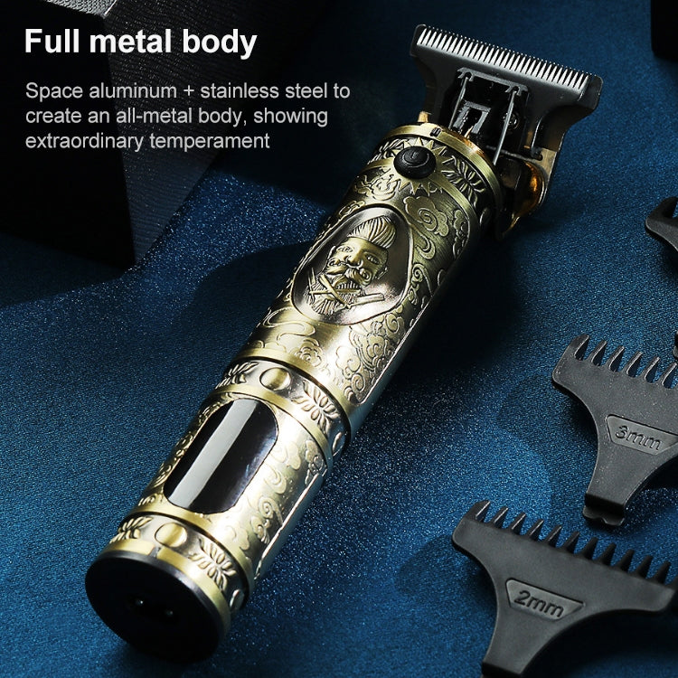 VGR V-228 5W USB Retro Engraving Hair Clipper with LED Digital Display