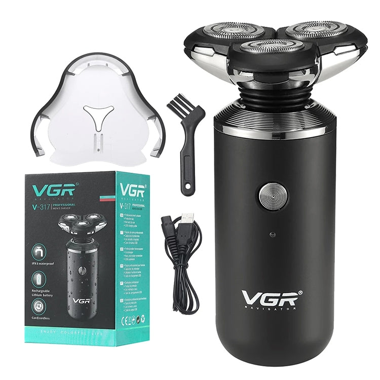 VGR V-317 5W USB Omnidirectional Three-dimensional Floating Three-network Electric Shaver