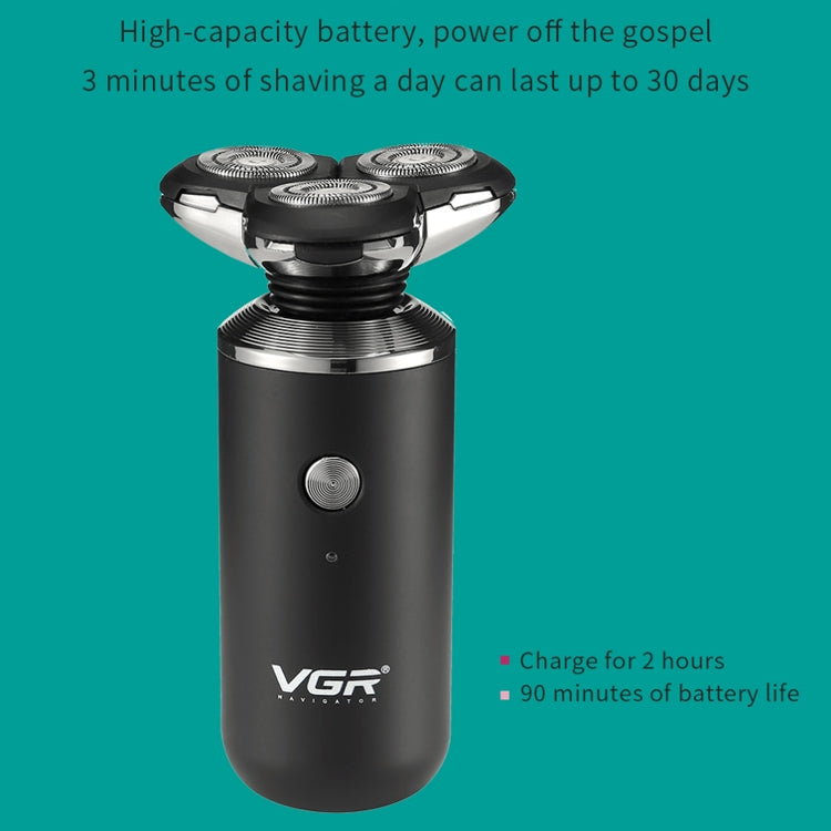 VGR V-317 5W USB Omnidirectional Three-dimensional Floating Three-network Electric Shaver