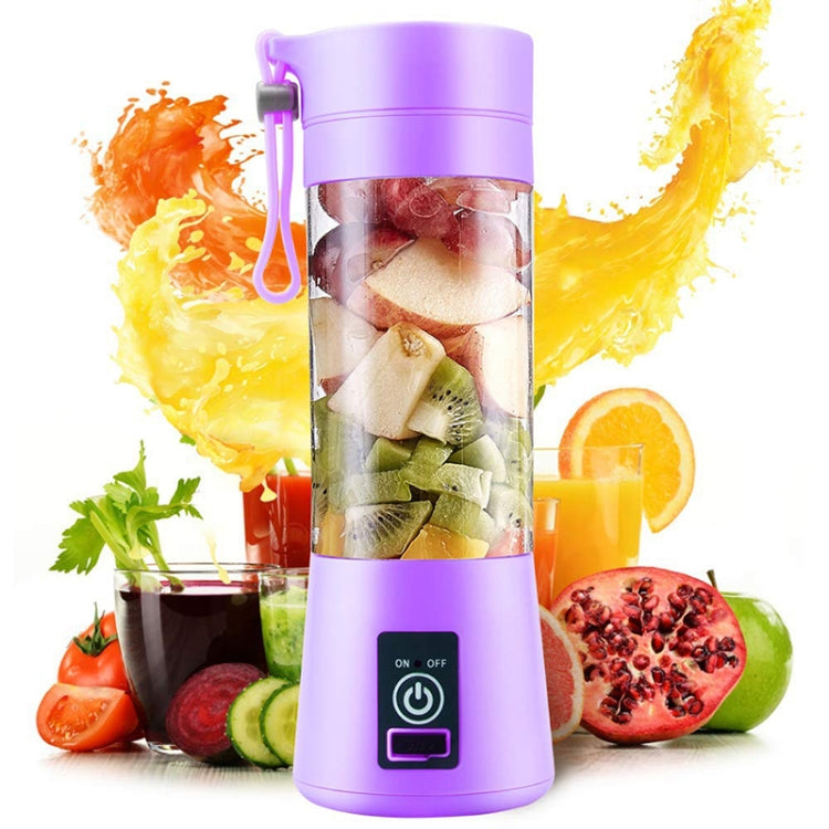 380ml 6 Blender Juicer Cup USB Rechargeable Electric Automatic Vegetable Fruit Citrus Orange Juice Maker Cup Mixer Bottle