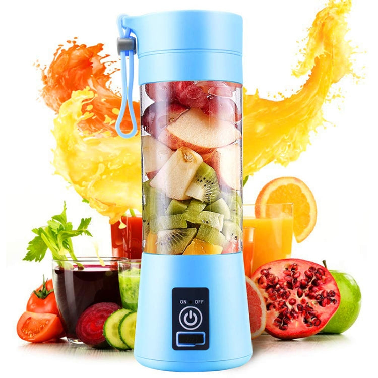 380ml 6 Blender Juicer Cup USB Rechargeable Electric Automatic Vegetable Fruit Citrus Orange Juice Maker Cup Mixer Bottle