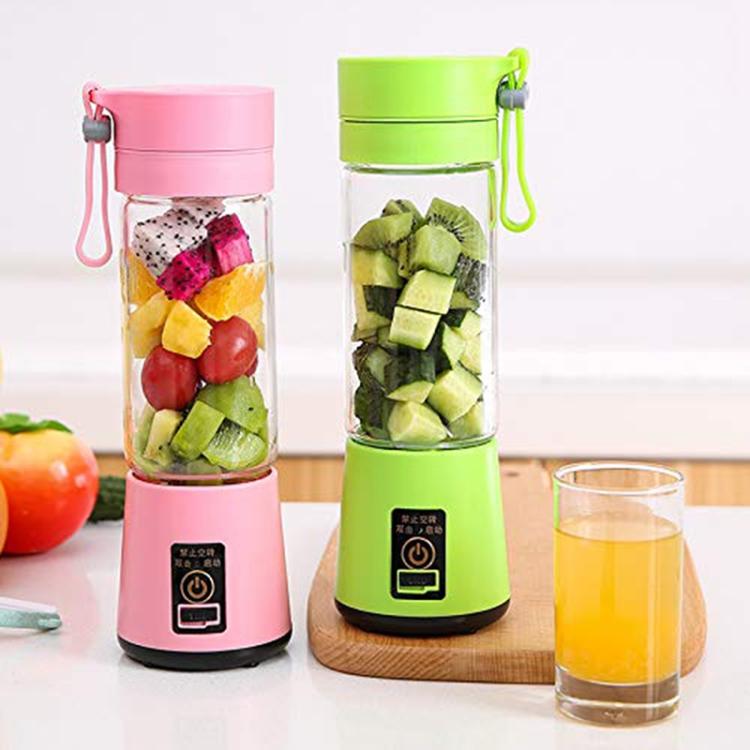 380ml 6 Blender Juicer Cup USB Rechargeable Electric Automatic Vegetable Fruit Citrus Orange Juice Maker Cup Mixer Bottle