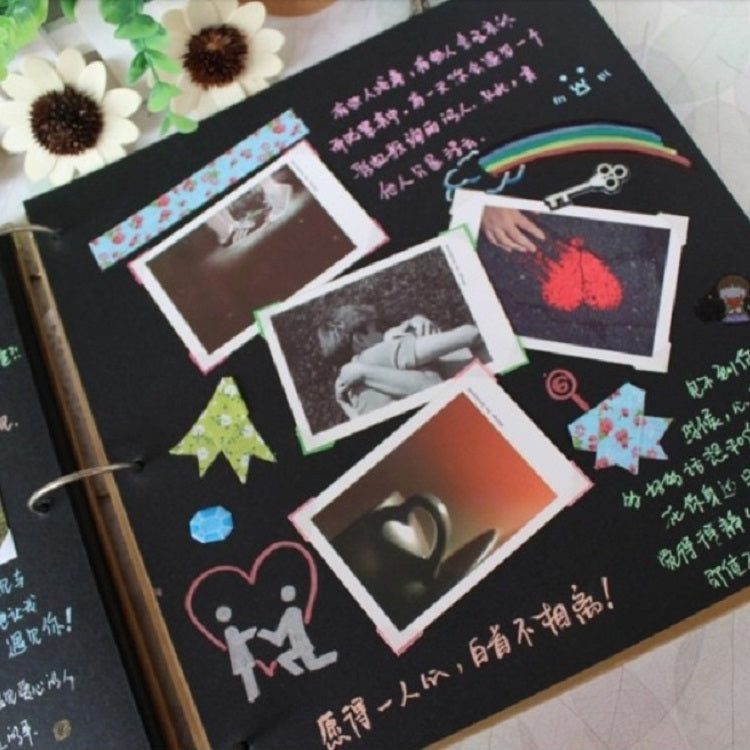 10 inch DIY Paste Retro Loose-leaf Iron Hoop Photo Album