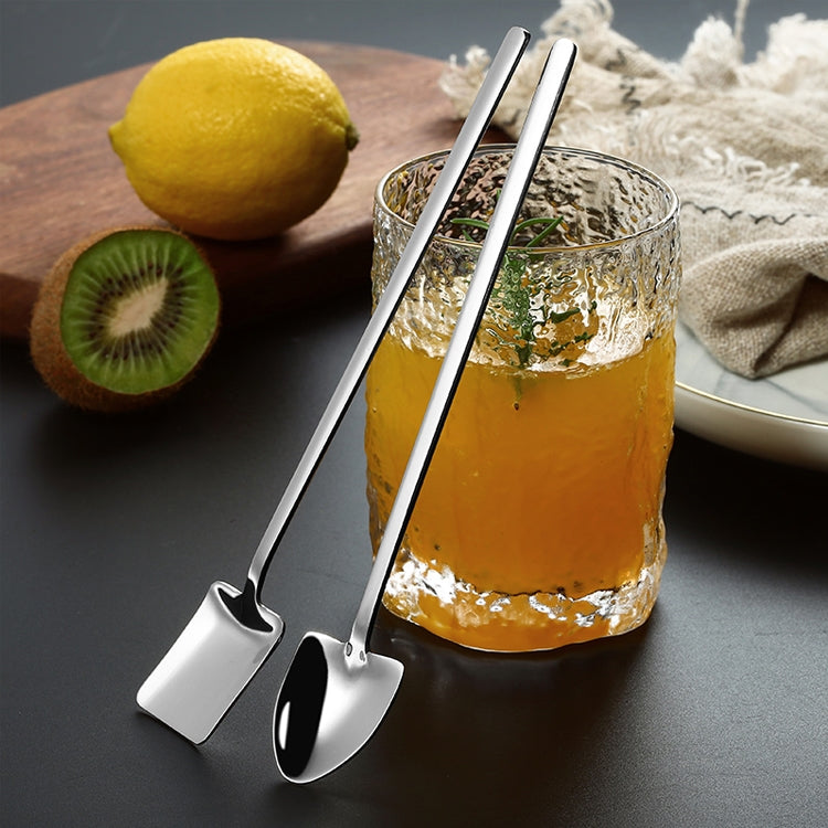 2 PCS Stainless Steel Spoon Creative Coffee Spoon Bar Ice Spoon Gold Plated Long Stirring Spoon