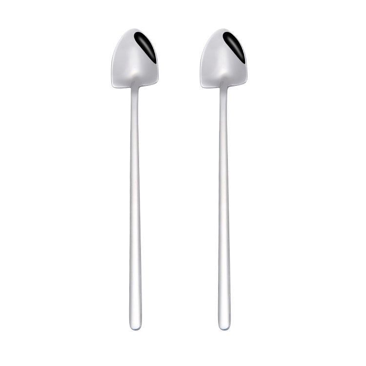 2 PCS Stainless Steel Spoon Creative Coffee Spoon Bar Ice Spoon Gold Plated Long Stirring Spoon