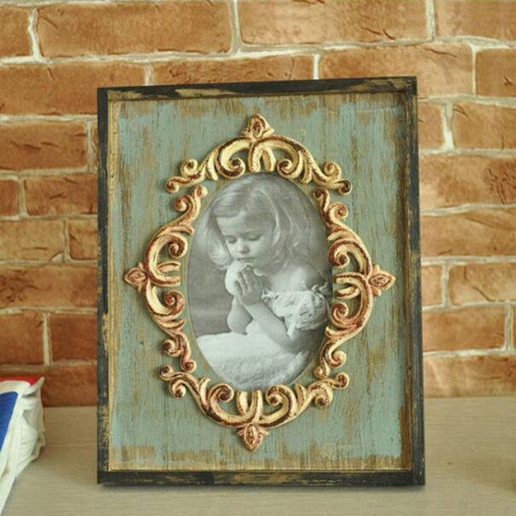 Vintage Wooden Photo Frame Home Decor Wedding Desktop Wall Picture Frame