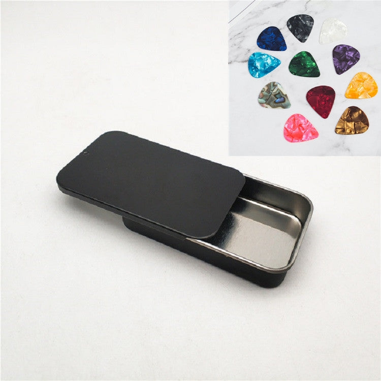 2 PCS Slide Sliding Iron Box Guitar Picks Music Equipment Accessories Storage Box