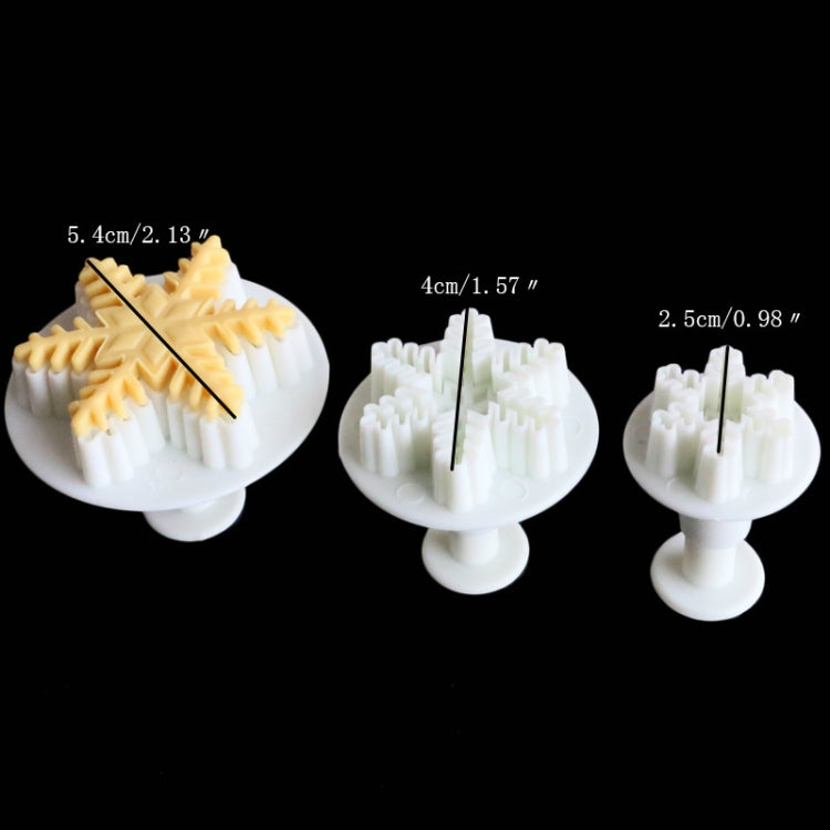 6 PCS Fondant Cake Tool Fine Snowflake Spring Mould Set