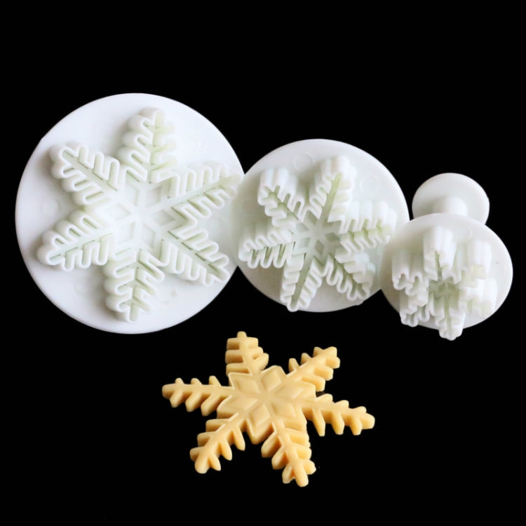 6 PCS Fondant Cake Tool Fine Snowflake Spring Mould Set