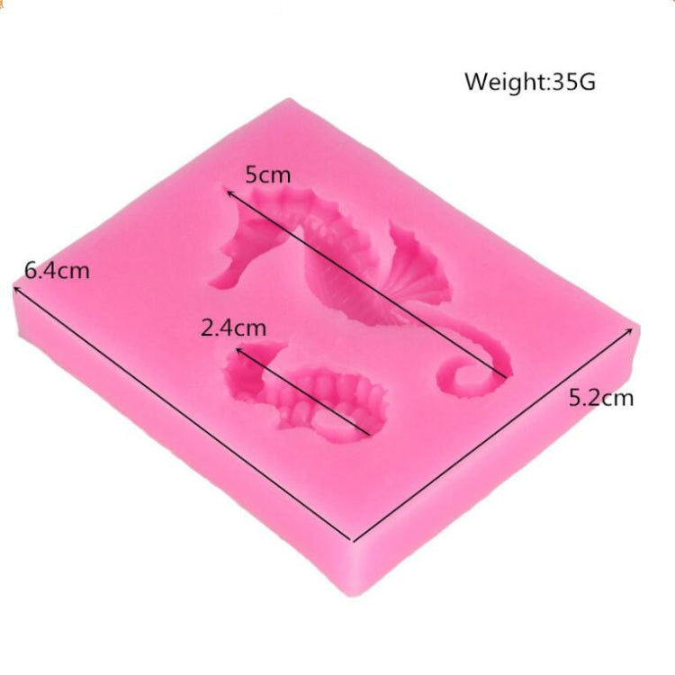 2 PCS Hippocampus DIY Modeling Mold Fondant Silicone Cake Chocolate Mold Baking Tool
