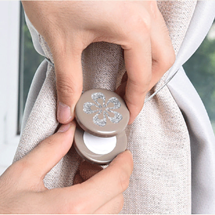 2 PCS Simple Modern Magnet Wire Curtain Buckle Magnetic Free Installation Curtain Strap Tie Wire Curtain Hook