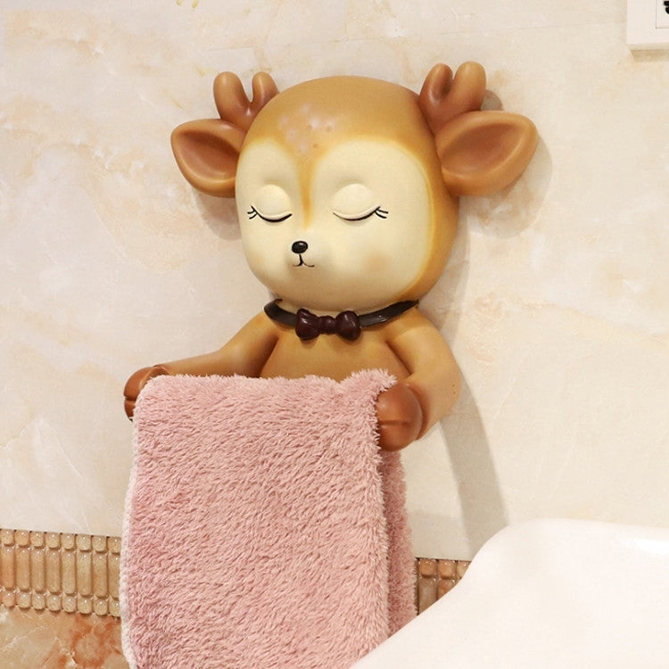 Punch-free Cartoon Animal Creative Home Roll Bathroom Wall-mounted Tissue Box