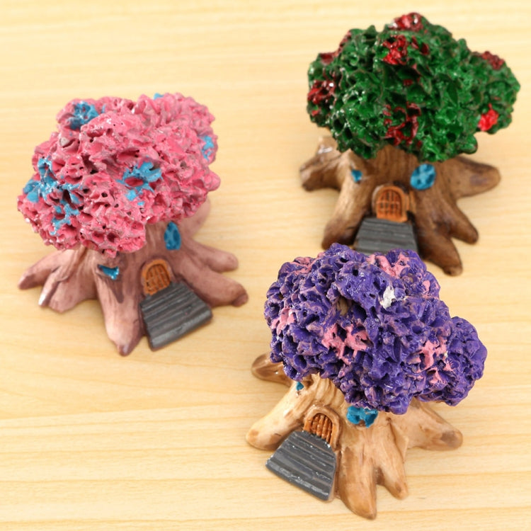Micro Landscape Flower Pot Decoration Fleshy Cartoon Construction Toy Big Tree House Resin Decoration