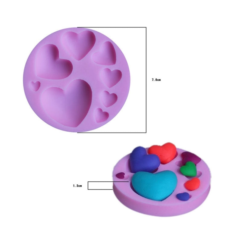 2 PCS DIY Baking Cake Mold Love Pattern Fondant Silicone Mold
