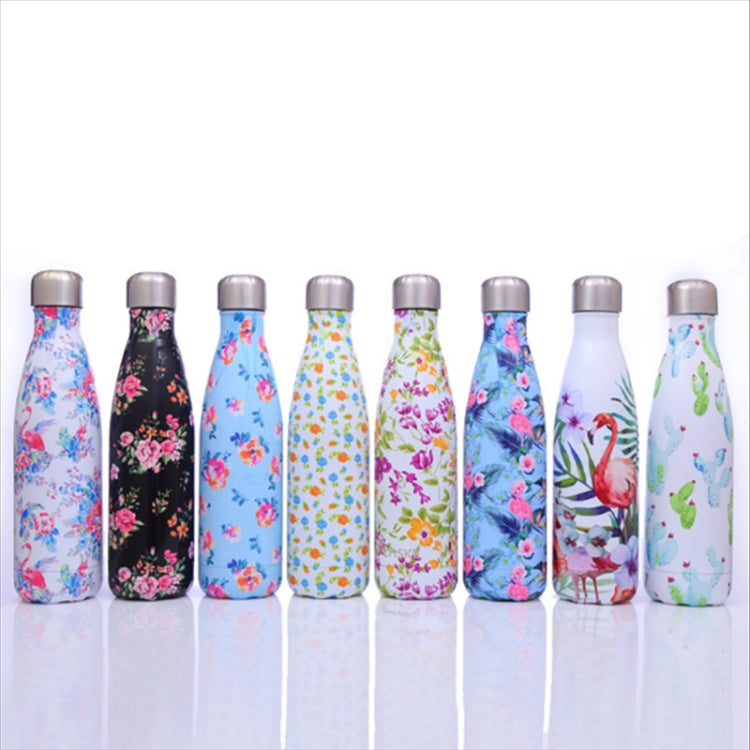Animals Plants Pattern Thermal Cup Vacuum Flask Heat Water Bottle Portable Stainless Steel Sports Kettle
