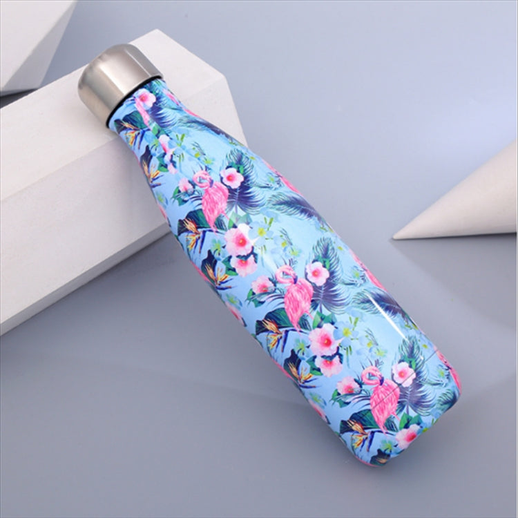 Animals Plants Pattern Thermal Cup Vacuum Flask Heat Water Bottle Portable Stainless Steel Sports Kettle