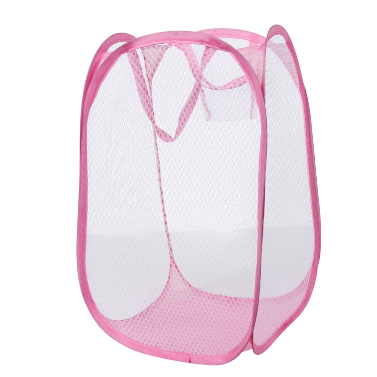 Foldable Pop Up Wash Bag Laundry Basket Bag Hamper Mesh Storage Pueple Dirty Clothes Basket