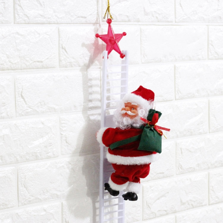 Santa Claus Climb The ladder Electric Plush Toys Stuffed Electronic Music Animal Doll Christmas Toy
