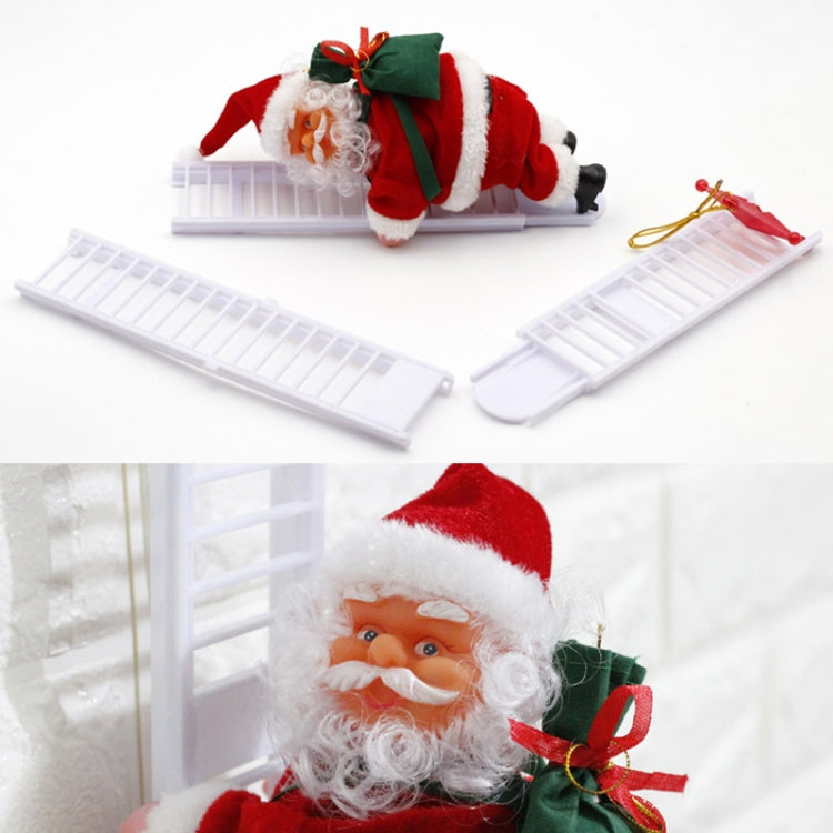Santa Claus Climb The ladder Electric Plush Toys Stuffed Electronic Music Animal Doll Christmas Toy