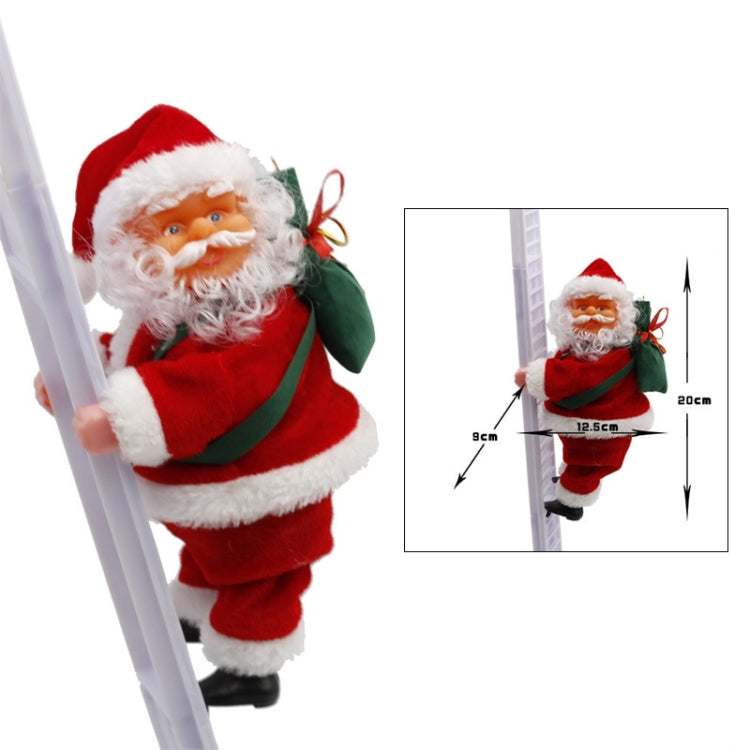 Santa Claus Climb The ladder Electric Plush Toys Stuffed Electronic Music Animal Doll Christmas Toy