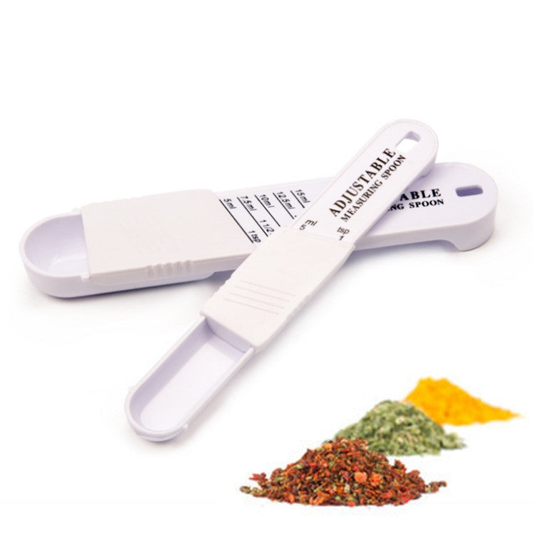 Creative Gadgets Adjustable Plastic Measuring Spoons Seasoning Combination Measuring Spoon