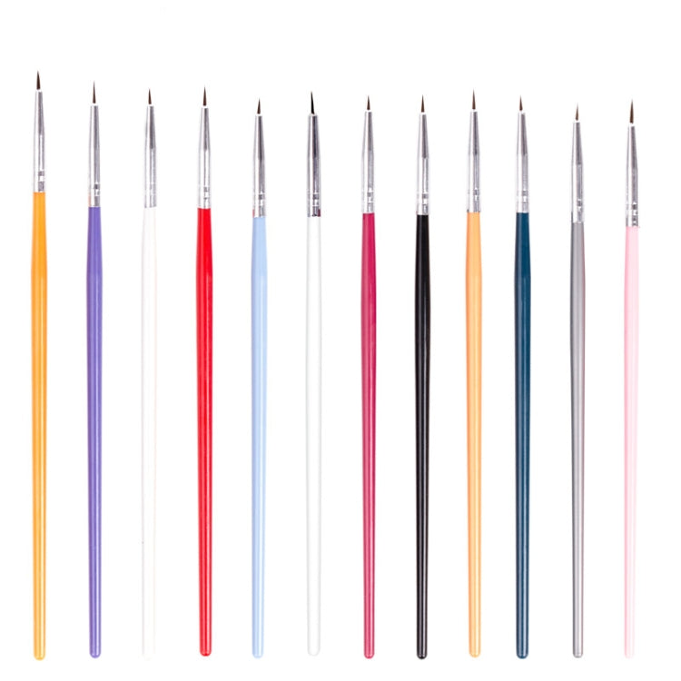Colorful Nail Art Liner Thin Painting Brush Design Dotting Pen Acrylic Fine Tips Drawing Lines Flower Tool