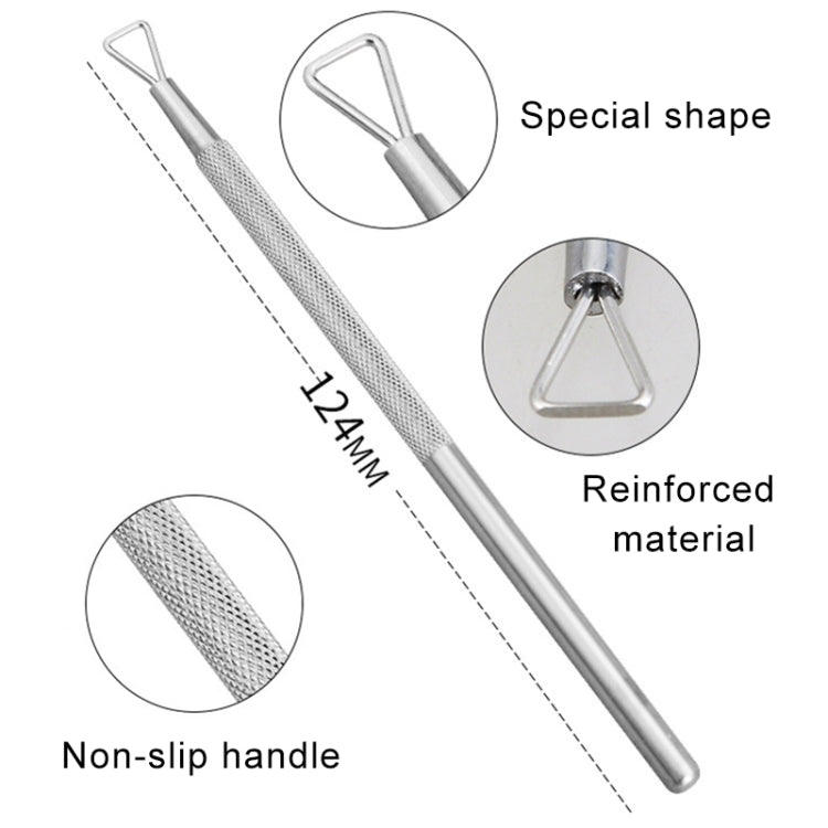 3 PCS Stainless Steel Nail Tool Steel Push and Remove Nail Polish Glue Phototherapy Glue Unloading Knife