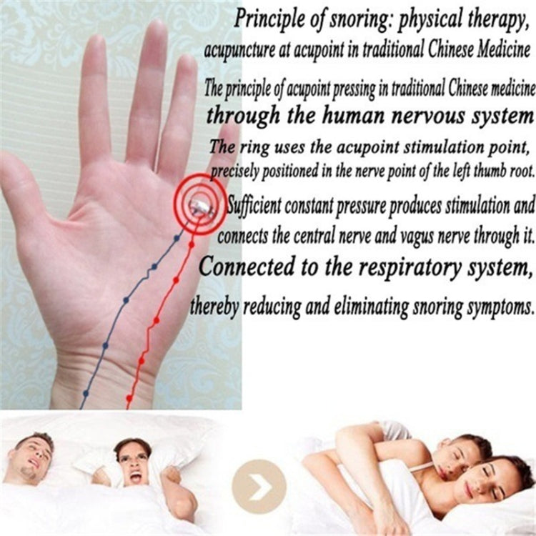 Acupressure Anti Snore Ring Treatment Reflexology Anti Snoring Apnea Sleeping Device