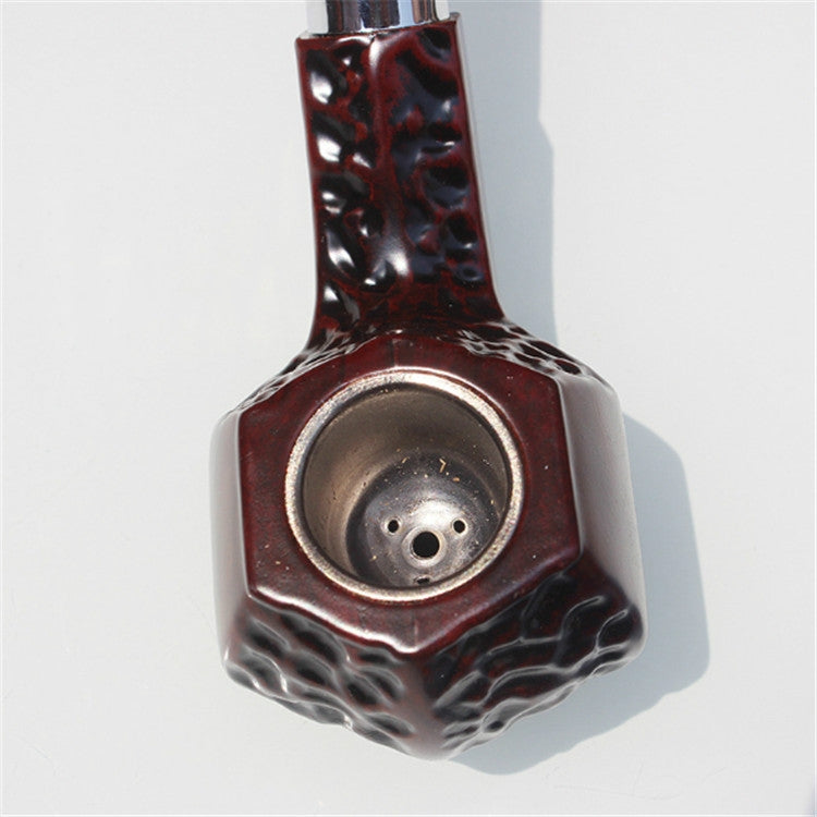 Bakelite Resin Pipe Iron Pot Dry Pipe Men Portable Filter Curved Pipe